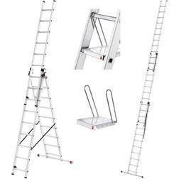 Hailo 3 delt ProfiStep Combi Håndværker Kombistige med ekstra trin 3x12