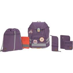 Lässig 7-delat skolväskset barn/skolset Flexy Unique, Lila/violett, Einheitsgröße