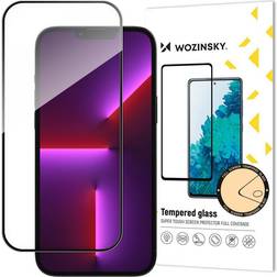 Wozinsky iPhone 14 Pro Max Skærmbeskyttelse Case-Friendly Gennemsigtig Sort Kant