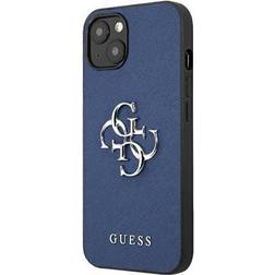 Guess GUHCP13SSA4GSBL iPhone 13 mini 5.4 quot blue/blue hard case Saffiano 4G metal logo