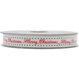 Premier Merry Christmas Ribbon White 2.7m