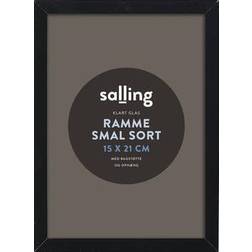 Salling smal sort A5 m/klart glas Ramme