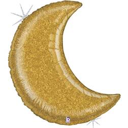 Folieballon Glitter Moon Guld