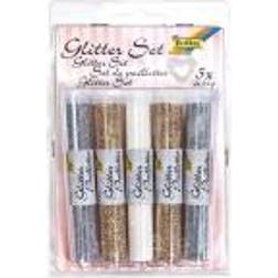 Folia Glitterset silver/guld/vit (5st)