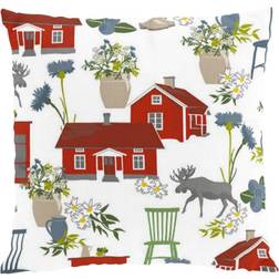 Arvidssons Textil Strövtåg Kuddöverdrag Vit, Röd