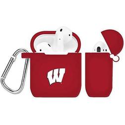 NCAA Crimson Wisconsin Badgers Silicone AirPods Case