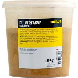 Borup pulverfarve Oxydgul 6013. Spand med. 500 G