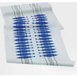 Almedahls Sill Tablecloth White, Blue (140x45cm)