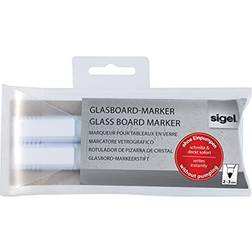 Sigel Glasboard-Marker 2-3mm Weiß 2 Stück