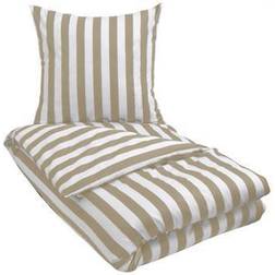 Borg Design sengetøj Dynebetræk Beige, Hvid (220x220cm)