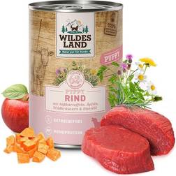 Wildes land Wildes Land Puppy Oksekød dåsemad, 400g