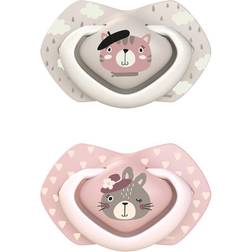 Canpol babies Bonjour Paris B 6-18 m napp Pink 2 st