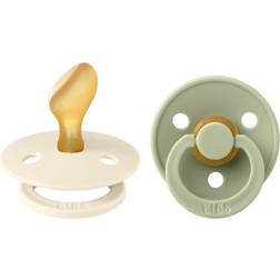 Bibs anatomiska 2-pack nappar Ivory/Sage