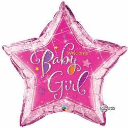 Qualatex Palloncino Gigante Welcome Baby Girl