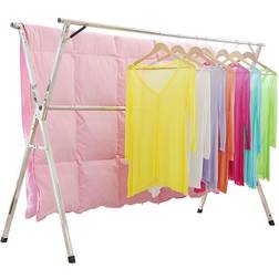 SHAREWIN Clothes Drying Rack for Laundry Free Installed Space Saving Folding Hanger Rack Heavy Duty Stainless Steel