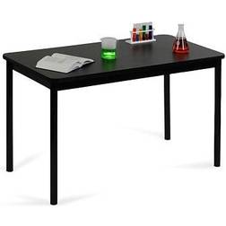 Correll, Inc. 60 Rectangular Shape High-Pressure Laminate Top Lab Table, Black Granite with Black Fr