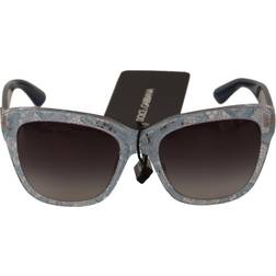 Dolce & Gabbana Elegant Sicilian Dame Solbriller Blå