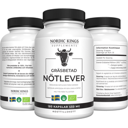 Nordic Kings Supplements Gräsbetad Nötlever 180 stk