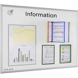 Notice board, for 18 A4, pure white