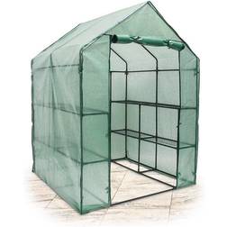 Relaxdays Garden Greenhouse Grow Tent Tarpaulin ShelvesÂ â€“Â Cover