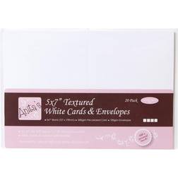 Anita's Textured Cards W/Envelopes 5"X7" 20/Pkg-White