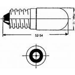 Glødelampe 12v 3w E14 16x54 Mm