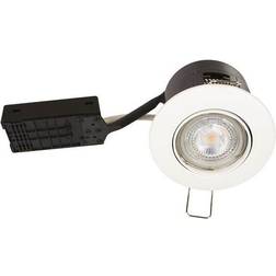 LED spot 5W dæmpbar flimmerfri 3000K 450Lm Rund, mat hvid