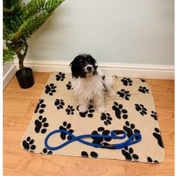 Geko Brown Paw Print Fleece Blankets