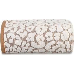 Allure Pair of Leopard Print Bath Towel White