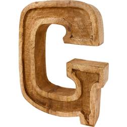 Geko Hand Carved Wooden Embossed Letter G