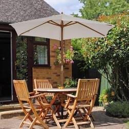 OutSunny 2.5m Wood Wooden Garden Parasol Shade