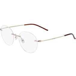 Calvin Klein Cadres optiques Ck22125ta col. 200 Unisexe Ronds Maron