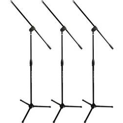 Ultimate Support MC-40B Pro 3-Pack Mic Stand with Boom, Black