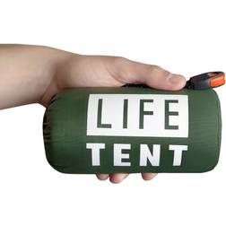 Go Time Gear Life Tent Emergency Survival Shelter 2 Person Tube Tent Waterproof Windproof Thermal Includes Survival Whistle Paracord Rope & Portable Lightweight Nylon Stuff Sack Green