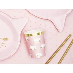 PartyDeco 6 Bicchieri Signorina Gatto (Mademoiselle Chat)