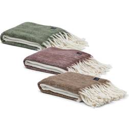 Kosta Linnewäfveri ullpläd Filt Beige, Brun, Röd, Natur, Grön