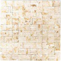 HUH Mosaik Parkett Splitface Sunny Beige 3D Mos X3D 30x30cm