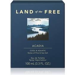 Land of the Free Acadia Eau de Toilette Spray, 3.3 FL OZ, Pack