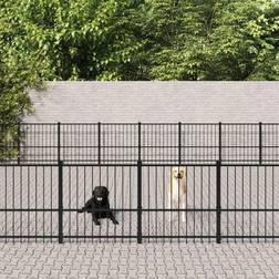 vidaXL Gabbia Per Cani Da Esterno In Acciaio 76,21 M²