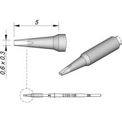 Loddespids Mejselform C115108 0.3 mm