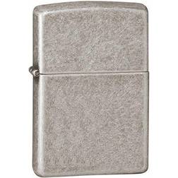 Zippo armor tändare, antik silverplatta, en