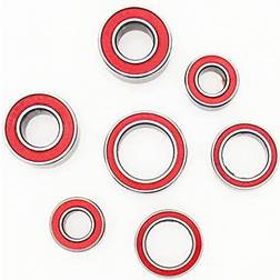 TRB RC Ceramic Front Rear Diff Bearing Set Red (7) for Traxxas 4x4 Slash Rustler