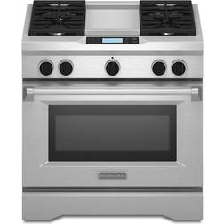 KitchenAid 36-Inch 4-Burner with Steam-Assist Oven, Dual