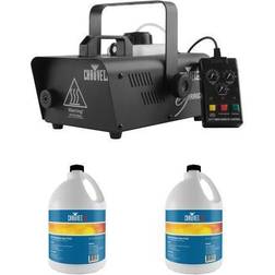 CHAUVET DJ Hurricane 1200 1L Pro Fog Machine Water Based Fog Fluid (2 Pack)