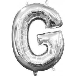 Amscan foil balloon letter G 22 x 33 cm silver