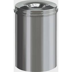 Safety paper bin, stainless steel, capacity 30 height 470