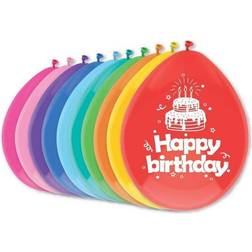 Haza Witbaard Balloons Happy Birthday 10pcs