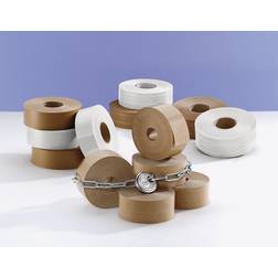 EUROKRAFTbasic Gummed tape, basic model, pack of 12 rolls, brown, tape width 70 mm