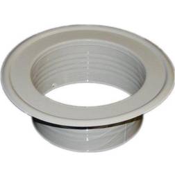 (140mm) Metal Ventilation Ducting Pipe Wall Plate Spigot White 80-200mm Diameter