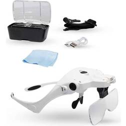 LightCraft LED Magnifier Spectacles & Headband